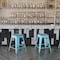 Flash Furniture 24" Teal Metal Counter Stool-Teal Poly Seat, 4PK 4-ET-31320-24-TL-R-PL2C-GG - alternate 1